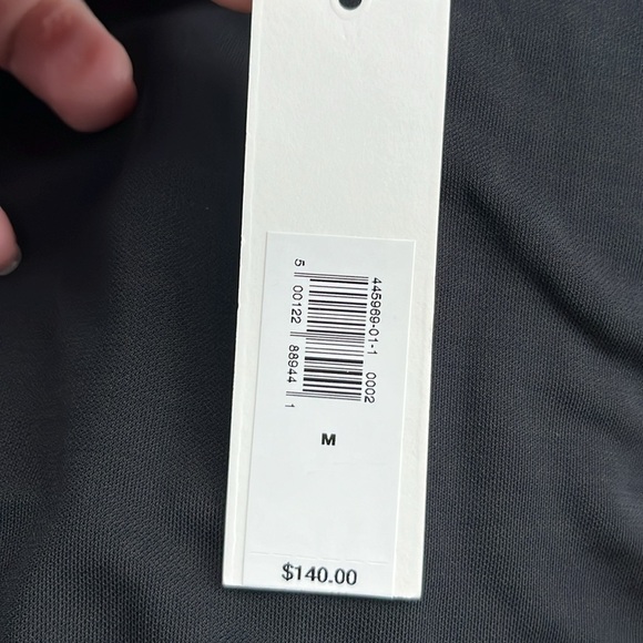 NWT Banana Republic Crepe Knit Midi T-Shirt Black Dress Size Medium. - Picture 6 of 6